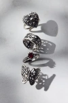 Urban Outfitters Heart Of A Ruby Filigree Boho Ring Set In Silver, Women's At  In Silver