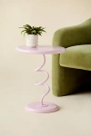 Urban Outfitters Helix Spiral Metal Side Table In Rose At  In Pink