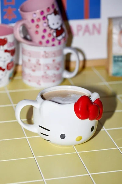 Urban Outfitters Hello Kitty 3d Red Bow 22 oz Mug In White At