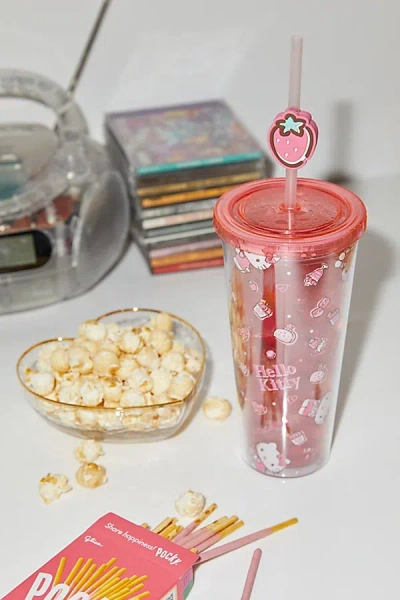 Urban Outfitters Hello Kitty Carnival Strawberry Tumbler In Red At