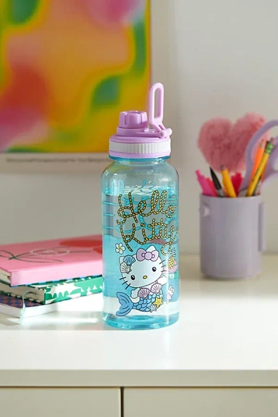 Urban Outfitters Hello Kitty Mermaid Water Bottle & Sticker Set In Mermaid At  In Blue