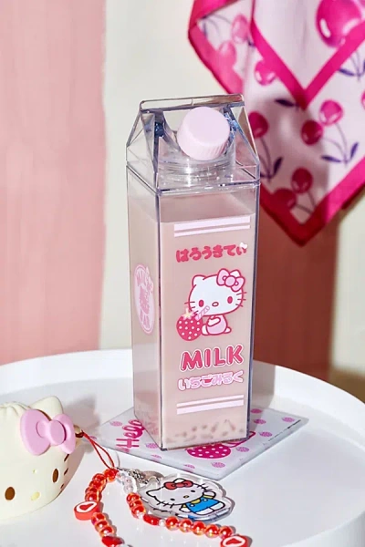 Urban Outfitters Hello Kitty Strawberry Milk Carton In Clear At  In Pink
