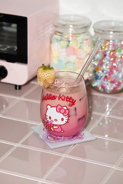 Urban Outfitters Hello Kitty Strawberry Stemless Wine Glass In Clear At  In White