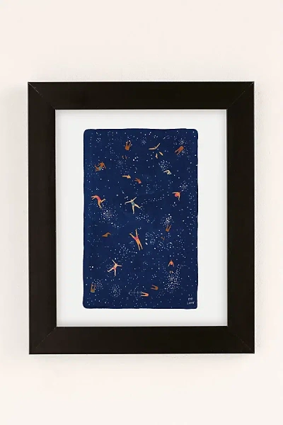 Urban Outfitters Helo Birdie Sky Swim Art Print In Black Matte Frame At