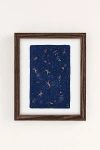 Urban Outfitters Helo Birdie Sky Swim Art Print In Walnut Wood Frame At