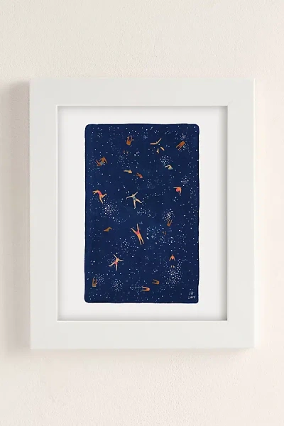 Urban Outfitters Helo Birdie Sky Swim Art Print In White Matte Frame At