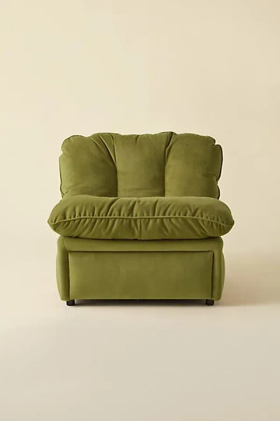 Urban Outfitters Hendrix Oversized Plush Upholstered Lounge Chair In Olive At