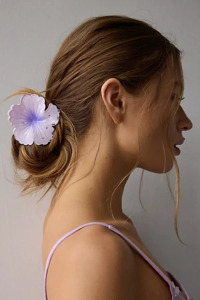 Urban Outfitters Hibiscus Flower Claw Clip In Mulberry, Women's At