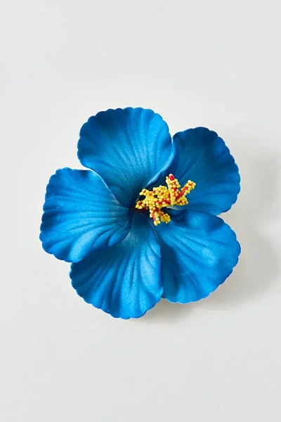 Urban Outfitters Hibiscus Flower Hair Clip & Brooch In Blue, Women's At