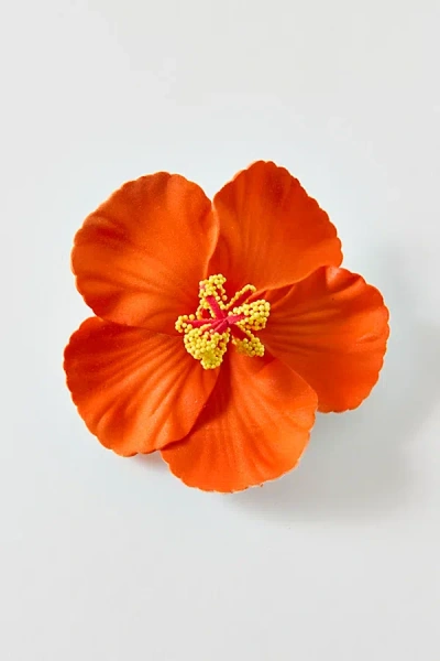 Urban Outfitters Hibiscus Flower Hair Clip & Brooch In Orange, Women's At  In Purple
