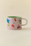 Urban Outfitters Hidden Icon Peekaboo Ceramic Mug In Stickers At