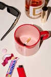 Urban Outfitters Hidden Icon Peekaboo Ceramic Mug In Cig/lipstick At  In Red