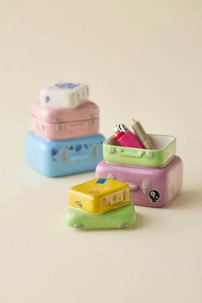 Urban Outfitters Hit The Road Suitcase Shape Ceramic Stash Box In Pink At  In Multi