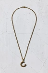 Urban Outfitters Horseshoe Pendant Stainless Steel Necklace In Gold, Men's At  In Gold