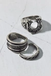 Urban Outfitters Horseshoe Ring Set In Silver, Men's At