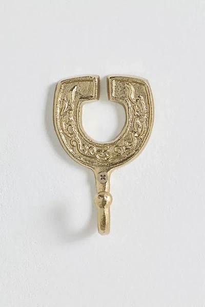 Urban Outfitters Horseshoe Western Metal Wall Hook In Brass At