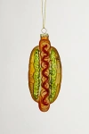Urban Outfitters Hot Dog Glass Ornament In Brown At  In Brown