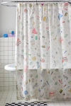 URBAN OUTFITTERS HOT MESS SHOWER CURTAIN IN ASSORTED AT URBAN OUTFITTERS