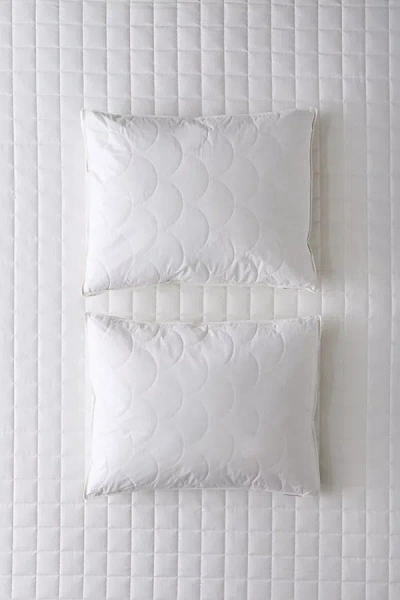 Urban Outfitters Hotel Quilted Feather Pillow Set In White At