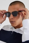 Urban Outfitters Hudson Square Half-frame Sunglasses In Black, Men's At  In Black