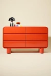 Urban Outfitters Huron 6-drawer Dresser In Tangerine At  In Orange