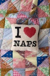 Urban Outfitters I Heart Naps Fleece Throw Pillow In White At  In Multi