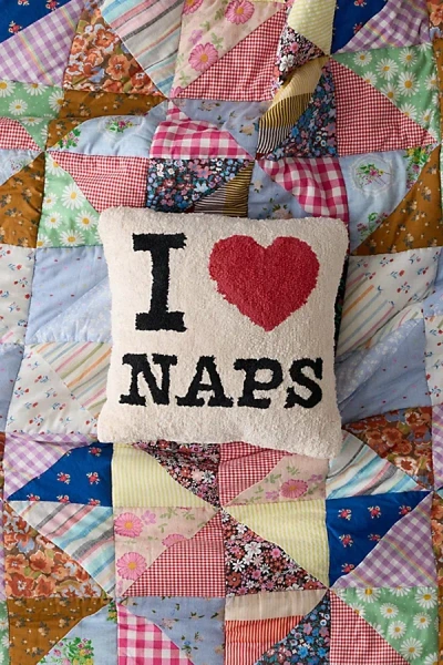 Urban Outfitters I Heart Naps Fleece Throw Pillow In White At  In Multi