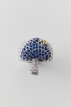 Urban Outfitters Iced Mushroom Ring In Silver, Men's At  In Silver
