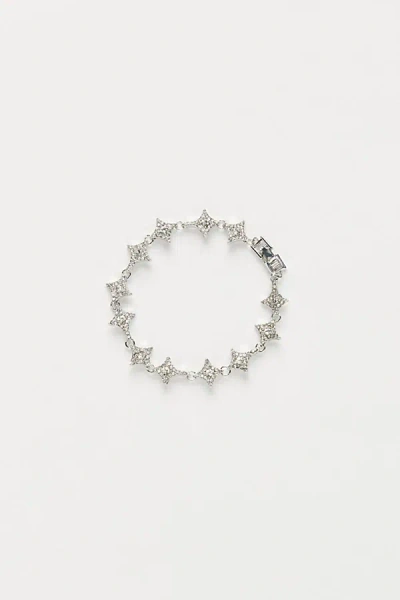 Urban Outfitters Iced Pointed Chain Bracelet In Silver, Men's At