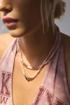 Urban Outfitters Icon Charm Beaded Layered Necklace In Pink, Women's At