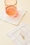 Urban Outfitters Icon Embroidered Fabric Coaster Set In Goose At