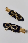 Urban Outfitters Icon No Crease Hair Clip Set In Black/gold, Women's At