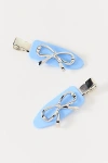 Urban Outfitters Icon No Crease Hair Clip Set In Blue/silver, Women's At