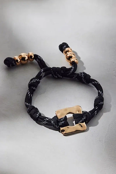 Urban Outfitters Icon Paracord Woven Bracelet In Black, Women's At