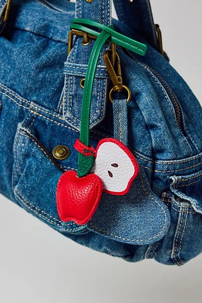 Urban Outfitters Icon Puffy Faux Leather Bag Charm In Apple, Women's At  In Red