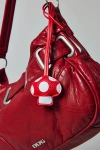 Urban Outfitters Icon Puffy Faux Leather Bag Charm In Red Mushroom, Women's At