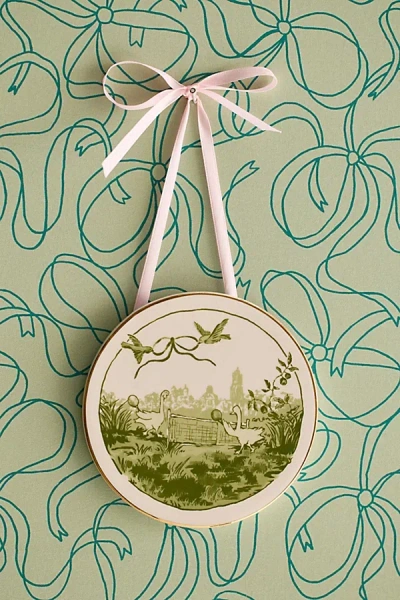 Urban Outfitters Illustrated Goose Hanging Wall Tile In Goose Playing Tennis At  In Pink