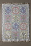 Urban Outfitters Ilona Floral Tile Printed Rug In Blue At