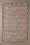 Urban Outfitters In Bloom Floral Scallop Printed Rug In Red At