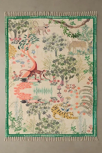 Urban Outfitters In The Jungle Digital Printed Chenille Rug In Neutral At  In Multi