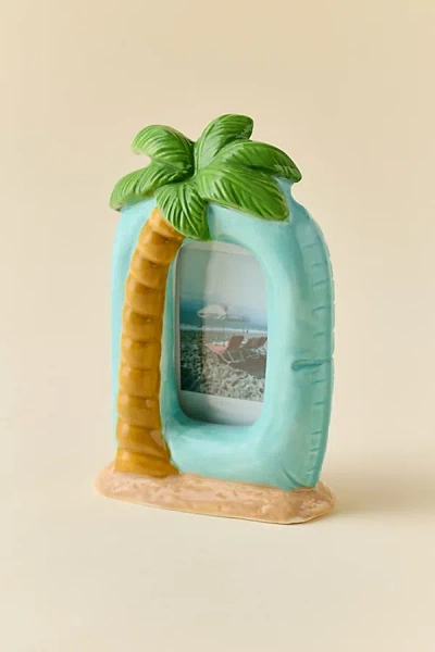 Urban Outfitters Inflated Palm Tree Floatie Ceramic Instax Mini Picture Frame In Green At