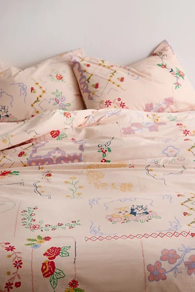 Urban Outfitters Irene Family Of Prints Duvet Set In Pink At