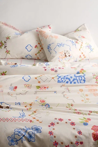Urban Outfitters Irene Family Of Prints Duvet Set In White At  In Neutral