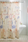 Urban Outfitters Irene Hanky Patterned Shower Curtain In White At  In Multi