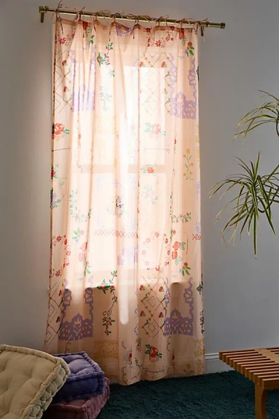 Urban Outfitters Irene Hanky Patterned Window Panel In Pink At