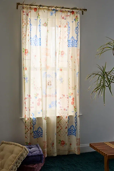 Urban Outfitters Irene Hanky Patterned Window Panel In White At  In Neutral