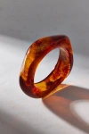 Urban Outfitters Iris Acrylic Chunky Bangle Bracelet In Brown, Women's At