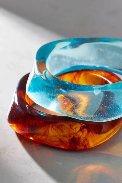 Urban Outfitters Iris Acrylic Chunky Bangle Bracelet In Turquoise, Women's At  In Blue