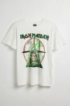 URBAN OUTFITTERS IRON MAIDEN ACES HIGH TEE IN VINTAGE WHITE, MEN'S AT URBAN OUTFITTERS