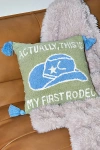 URBAN OUTFITTERS IRONIC RODEO THROW PILLOW IN GREEN AT URBAN OUTFITTERS